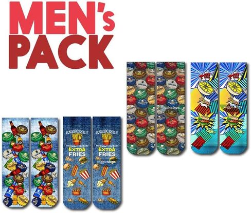 Wigglesteps - Funny Socks for Women & Men, Novelty Socks, Cool & Crazy Colorful Socks - Dog Box Design 2 Pairs in Saudi Arabia