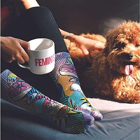 Wigglesteps - Funny Socks for Women & Men, Novelty Socks, Cool & Crazy Colorful Socks - Dog Box Design 2 Pairs in Saudi Arabia