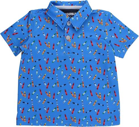 RuggedButts Baby/Toddler Boys Knit Collared Short Sleeve Performance Performance Policy Polo in Kuwait