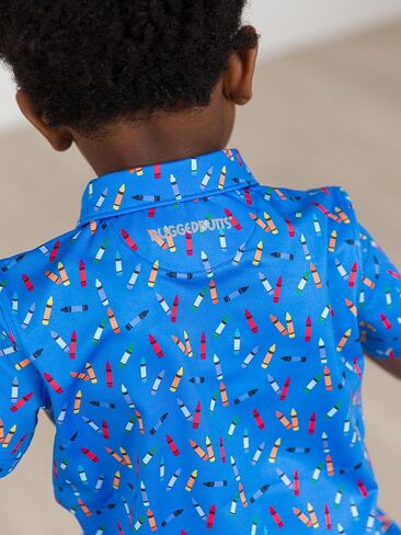 RuggedButts Baby/Toddler Boys Knit Collared Short Sleeve Performance Performance Policy Polo in Kuwait