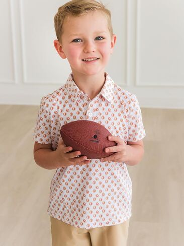 RUGGEDBUTTS Baby/Toddler Boys Knit Collared Short Sleeve Active Performance Polo in Saudi Arabia