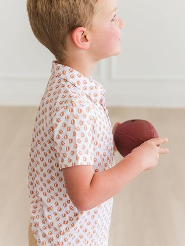 RUGGEDBUTTS Baby/Toddler Boys Knit Collared Short Sleeve Active Performance Polo in Saudi Arabia