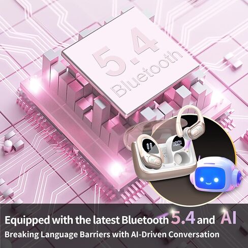 سماعات الأذن اللاسلكية 75 ساعة بلوتوث 5.3 سماعة الرأس الرياضية ، و ipx7 أذن مقاومة للماء للتمرين/الجري ، الأرجواني in Kuwait