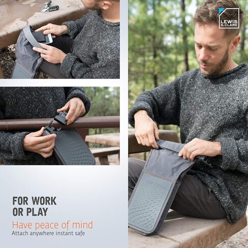 Lewis N. Clark Safebox Portable Safe with Anti Theft Combination Lock and Slash Resistant Material to Protect Wallet, iPhone and Valuables at the Beach, Pool, Camping + Hotel, Small in Kuwait