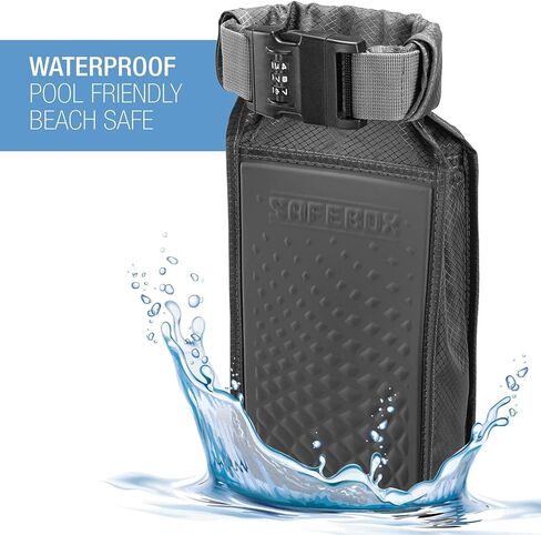 Lewis N. Clark Safebox Portable Safe with Anti Theft Combination Lock and Slash Resistant Material to Protect Wallet, iPhone and Valuables at the Beach, Pool, Camping + Hotel, Small in Kuwait