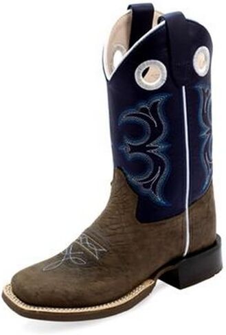 Old West Unisex-Child Broad Square Toe Boots Western in Saudi Arabia