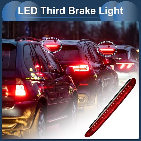 LED Third Brake Light Compatible for Mini Cooper R58 Coupe 2012-2015, Waterproof Plastic Red Housing 3rd High Mounted Stop Lamp Rear Center High Level Brake Light in Saudi Arabia