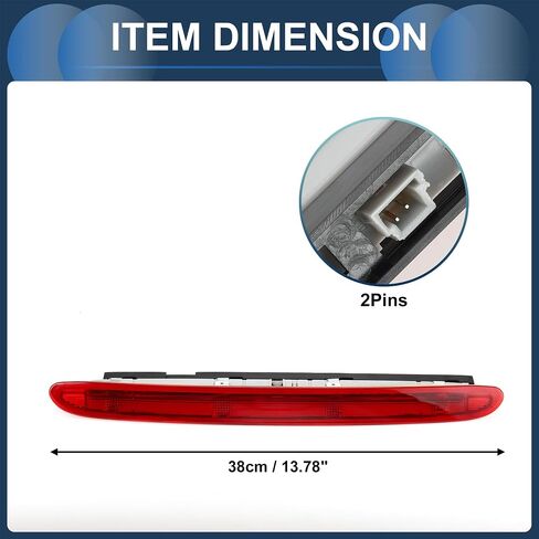 LED Third Brake Light Compatible for Mini Cooper R58 Coupe 2012-2015, Waterproof Plastic Red Housing 3rd High Mounted Stop Lamp Rear Center High Level Brake Light in Saudi Arabia