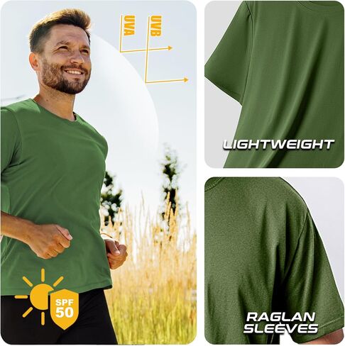 Men’s UPF 50+ Sun Protection Swim Shirts Rash Guard UV SPF Bamboo Viscose Short Sleeve Cooling Water Beach Fishing Shirt in Saudi Arabia