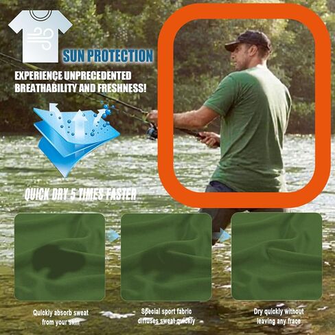 Men’s UPF 50+ Sun Protection Swim Shirts Rash Guard UV SPF Bamboo Viscose Short Sleeve Cooling Water Beach Fishing Shirt in Saudi Arabia