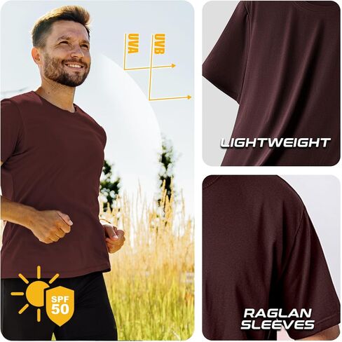 Men’s UPF 50+ Sun Protection Swim Shirts Rash Guard UV SPF Bamboo Viscose Short Sleeve Cooling Water Beach Fishing Shirt in Saudi Arabia