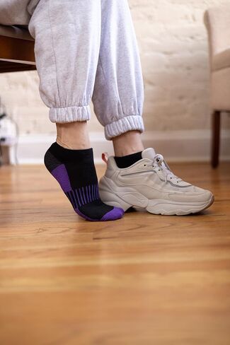 Tipi Toe Women's Athletic Cushioned Comfort Ankle Socks With Arch Support, Mesh Design. Perfect for Running & Sports (6 Pack) in Kuwait