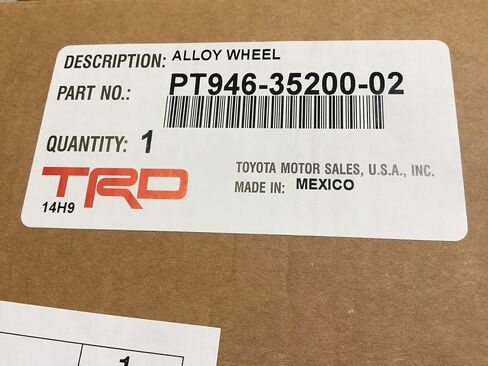 Toyota Genuine 2020-2021 Tacoma Trd Pro 16 "Matte Black Wheel PT946-35200-02 W/Center Cap in Saudi Arabia