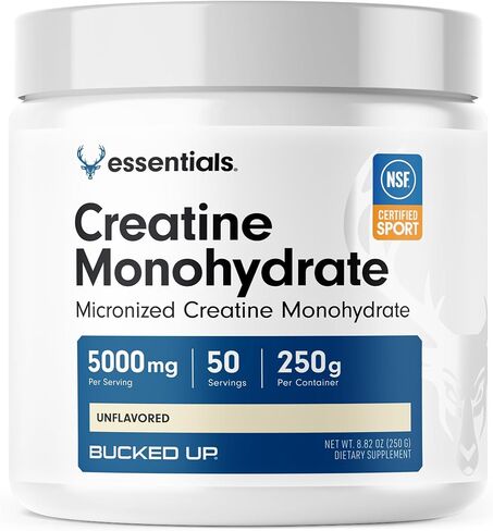 Bucked Up Fruit Punch Creatine for Women and Men - Easy to Mix Vegetarian - Flavored Creatine Monohydrate Powder - Made in USA - 5G Per Serving - 50 Servings - 250 Grams Per Container in Kuwait