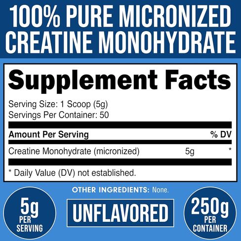Bucked Up Fruit Punch Creatine for Women and Men - Easy to Mix Vegetarian - Flavored Creatine Monohydrate Powder - Made in USA - 5G Per Serving - 50 Servings - 250 Grams Per Container in Kuwait