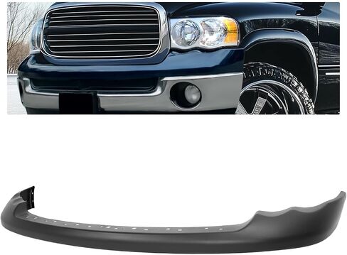 KUAFU Front Bumper Upper Cover Compatible with 2002-2005 Dodge Ram 1500 2500 3500 Replacement for 5073002AC 5073002AB CH1000338 PP Plastic Textured Black in Saudi Arabia