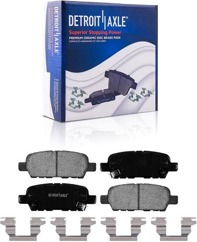 Detroit Axle - Brake Kit for 2013-2023 Nissan Altima, 2014 2015 2016 2017 2018 2019 2020 2021 2022 Ceramic Brakes Pads Drilled Brake Rotors Replacement 11.65" inch Front & 11.46" inch Rear Rotor in Saudi Arabia