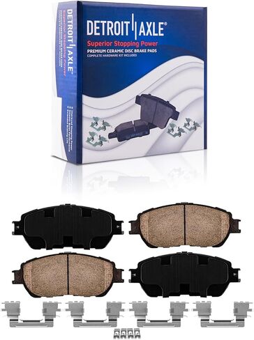 Detroit Axle - Brake Kit for 2005-07 Toyota Avalon 04-08 Solara 05-06 Camry Replacement Front & Rear Disc Brake Rotors 2006 2007 Ceramic Brakes Pads in Saudi Arabia