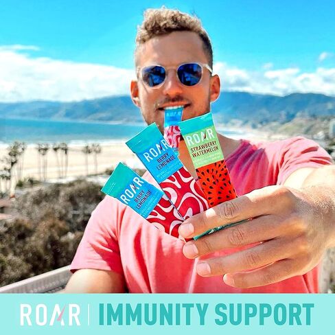 Roar Complete Hydration Powder Plus - Hydration Packets with Zinc and Elderberry - Electrolytes Powder No GMOs, Gluten Free - Berry Lemonade - 12 pc in Kuwait