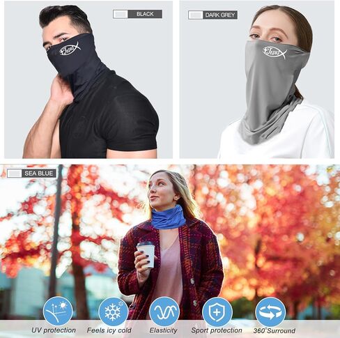 neck gaiters for men bandanas balaclava half face mask men Windproof black ski mask in Kuwait