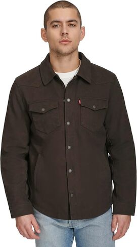 Levi's Men's Faux Leather Shirt Jacket in Saudi Arabia