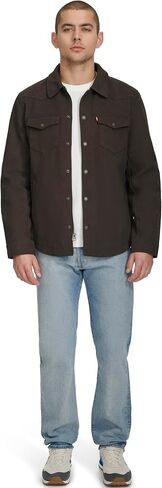 Levi's Men's Faux Leather Shirt Jacket in Saudi Arabia