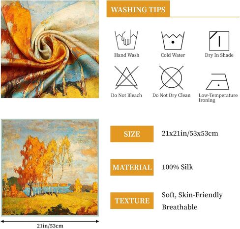 Mulberry Silk Scarves for Women Lightweight 21"x21" Square Scarf Small Neckerchief Women Digital Printed Head Wrap in Saudi Arabia