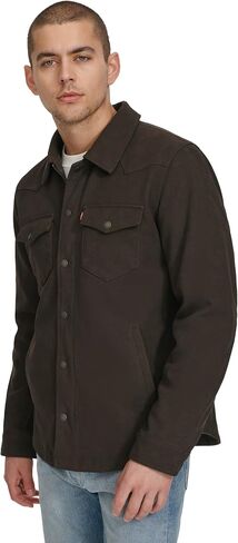 Levi's Men's Faux Leather Shirt Jacket in Saudi Arabia