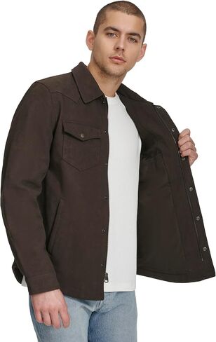 Levi's Men's Faux Leather Shirt Jacket in Saudi Arabia