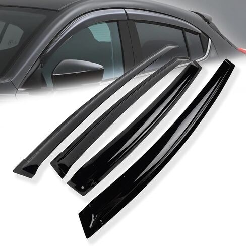 Window Visors Rain Guards for Cars Compatible with Toyota Tundra 2000-2006 Extended Cab Slim Tinted Acrylic Side Window Wind Deflectors & Visors Window Vent Visors in Kuwait