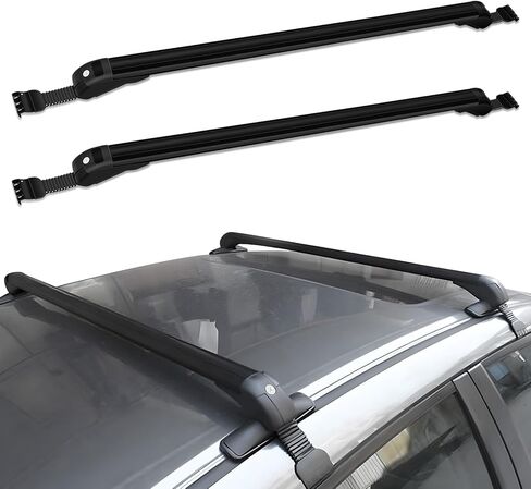 SCITOO Universal Roof Rack Cross Bars Fits Up To 43.3" Window Frame Fits Naked Roof Models ONLY 154LBS Black in Saudi Arabia