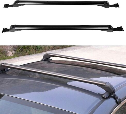 SCITOO Universal Roof Rack Cross Bars Fits Up To 43.3" Window Frame Fits Naked Roof Models ONLY 154LBS Black in Saudi Arabia