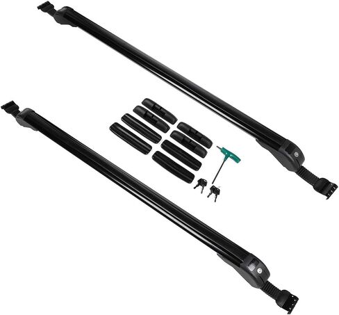 SCITOO Universal Roof Rack Cross Bars Fits Up To 43.3" Window Frame Fits Naked Roof Models ONLY 154LBS Black in Saudi Arabia