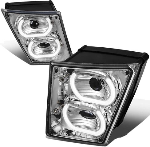 DNA MOTORING FL-HAY-009-BK Pair of LED Fog Lights High/Low Beam Reflectors Compatible with 2018-2022 Volvo VNL, Black/Clear in Saudi Arabia