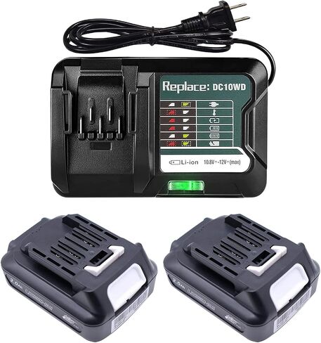 WeideBATT® DC10WD Charger Replace for Makita 12V Charger DC10SB DC10WC, Compatible with Makita 10.8V-12V CXT Lithium-Ion Battery BL1015 BL1016 BL1021B BL1041B BL1020B BL1040B in Kuwait