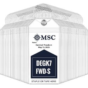 50-Pack Cruise Luggage Tags for Travel Must-Have on Cruises, Compatible with NCL, Princess, Carnival, and Royal Caribbean (Cruise Necessities) in Saudi Arabia