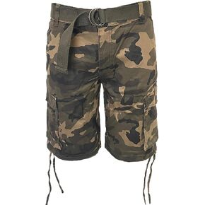 Mersenne Men's Belted Stretch Twill Camo Cargo Short in Saudi Arabia
