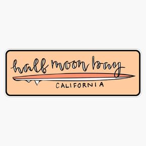 Half Moon Bay Vinyl Sticker مقاوم للماء شارات الكمبيوتر المحمول. in Kuwait