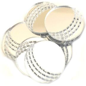 Cricket Ball Shaped Crafting Mirrors, Set of 10, Many Colours, Shatterproof Acrylic, Silver Mirror, Pack of 20 x 2cm in Kuwait