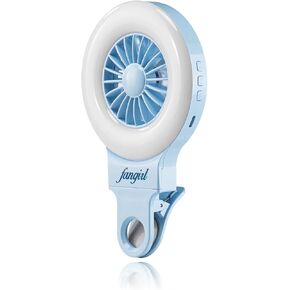 Fangirl: 2-in-1 Clip on Phone Fan and Selfie Ring Light in Saudi Arabia