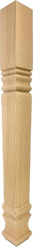 Square Farmhouse Island Leg - 34 1/2" Tall x 3 1/2" Wide - Unfinished Wooden Leg for Kitchen Islands, Country-Style Home Decor (Pine) (1 Leg) in Saudi Arabia