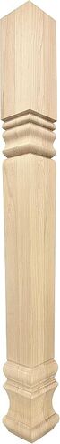 Square Farmhouse Island Leg - 34 1/2" Tall x 3 1/2" Wide - Unfinished Wooden Leg for Kitchen Islands, Country-Style Home Decor (Pine) (1 Leg) in Saudi Arabia