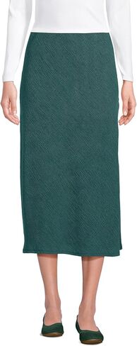 Lands' End Women's Crinkle Midi Skirt in Saudi Arabia