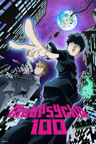 Crunchyroll Mob Psycho 100 Poster - Japanese Anime Series Key Art Merch - 12x18 Cool Wall Art Print for Bedroom Decor in Saudi Arabia