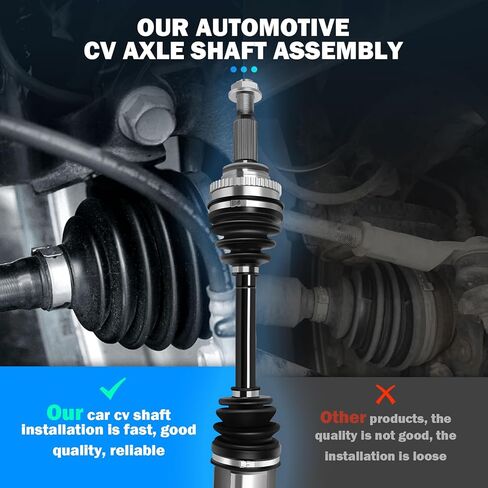 Front Right CV Axle Shaft Assembly - Compatible With 2011-2012 for INFINITI G25 X All Wheel 2004-2008 for INFINITI G35 X All Wheel 2009-2013 for INFINITI G37 X Sedan All Wheel CV AXLE OE 60-6282 in Kuwait