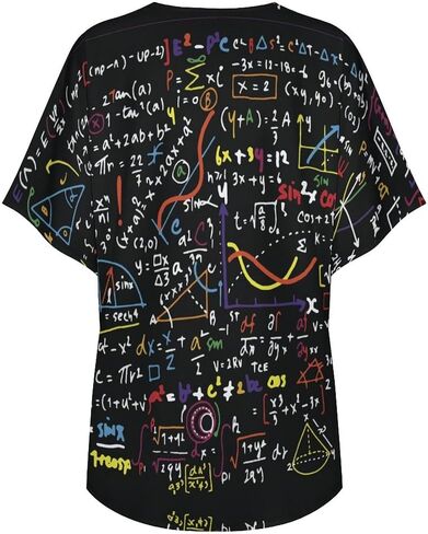 Handwritten Math Formulas Pattern Women's Short Sleeved Cardigan Jacket Summer Coat in Saudi Arabia