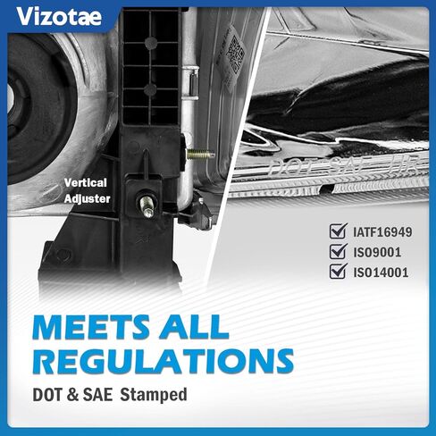 Headlights Assembly for 2001-2004 Toyota Tacoma Halogen Headlamp Replacement, High/Low Beam W/Bulbs, Driver & Passenger Side in Kuwait