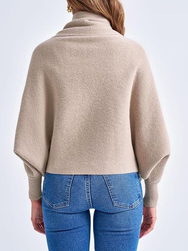 Saodimallsu Womens Open Front Cardigan Batwing Long Sleeve Shawl Chunky Knit Loose Fall Poncho Sweater Coats in Saudi Arabia