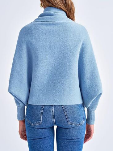 Saodimallsu Womens Open Front Cardigan Batwing Long Sleeve Shawl Chunky Knit Loose Fall Poncho Sweater Coats in Saudi Arabia