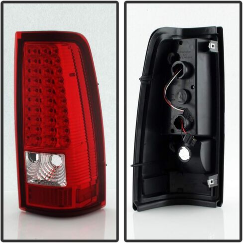 ACANII - For 1999-2006 GMC Sierra 1500 2500 3500 99-02 Silverado LED Tail Lights Brake Lamps Assembly Set Left+Right,Exotic Red V2 in Saudi Arabia